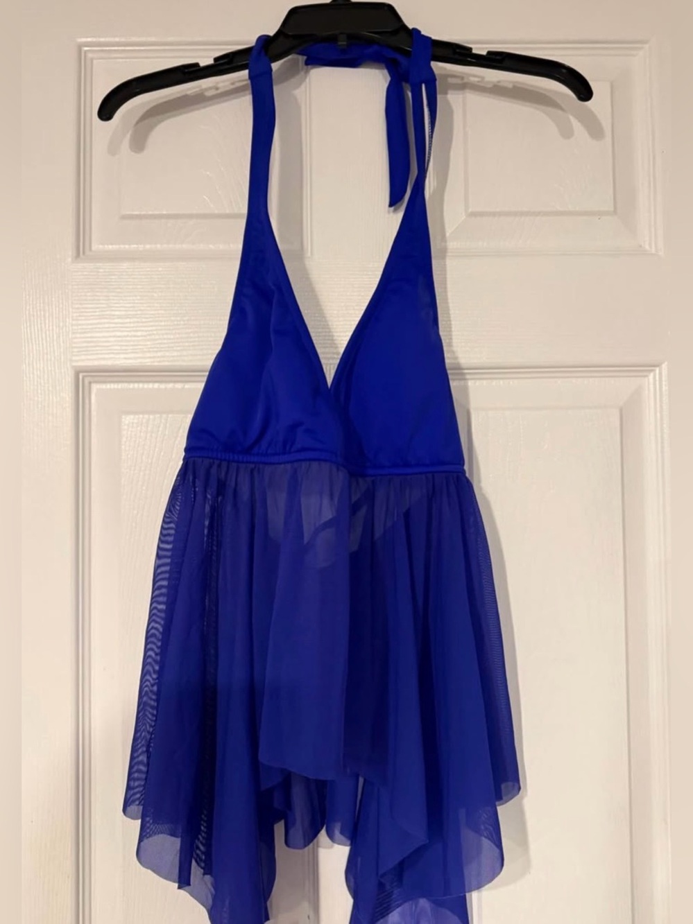 VENUS Royal Blue Girls' Halter One-Piece Swim Dress
